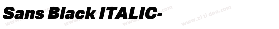 Sans Black ITALIC字体转换